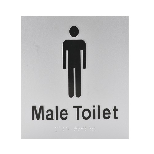 Braille Signs Poly Silver